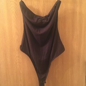 Black forever 21 strapless bodysuit size s